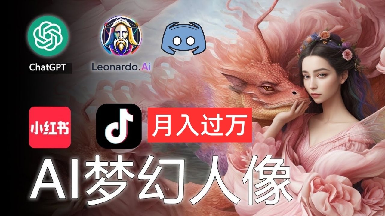 （11575期）AI摄影梦幻人像：零基础也能月入过万的秘密-叮当猫聊项目