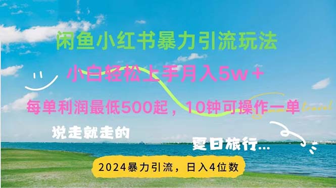 （11650期）2024暑假赚钱项目小红书咸鱼暴力引流，简单无脑操作，每单利润500+，…-叮当猫聊项目