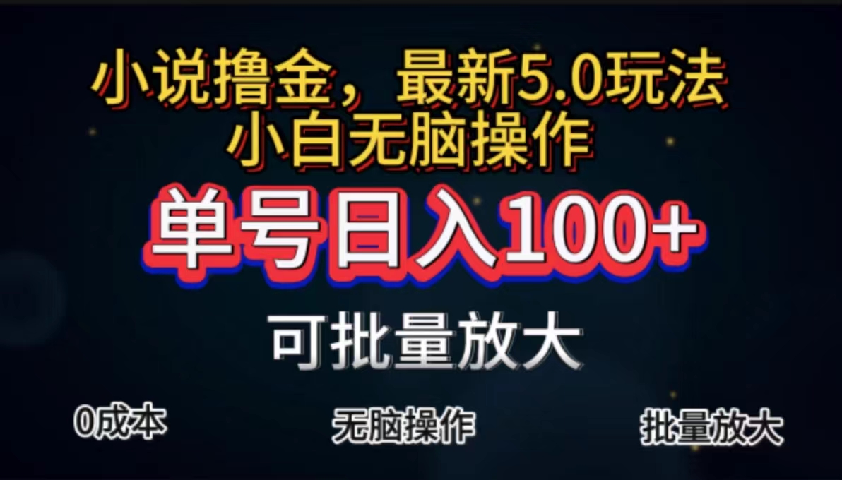 （11651期）全自动小说撸金，单号日入100+小白轻松上手，无脑操作-叮当猫聊项目