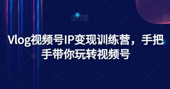 Vlog视频号IP变现训练营，手把手带你玩转视频号-叮当猫聊项目