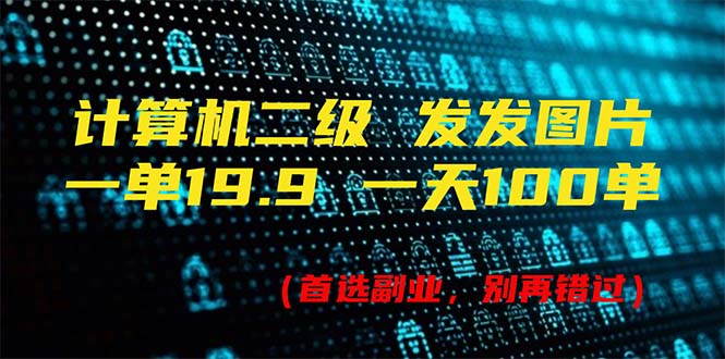 （11715期）计算机二级，一单19.9 一天能出100单，每天只需发发图片（附518G资料）-叮当猫聊项目