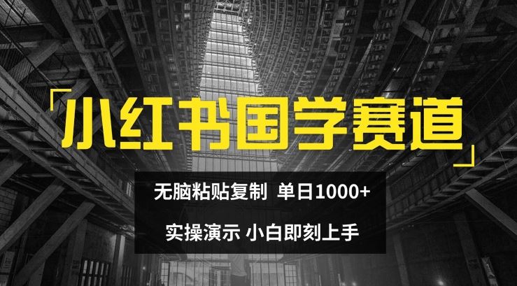 小红书国学赛道，无脑粘贴复制，单日1K，实操演示，小白即刻上手【揭秘】-叮当猫聊项目