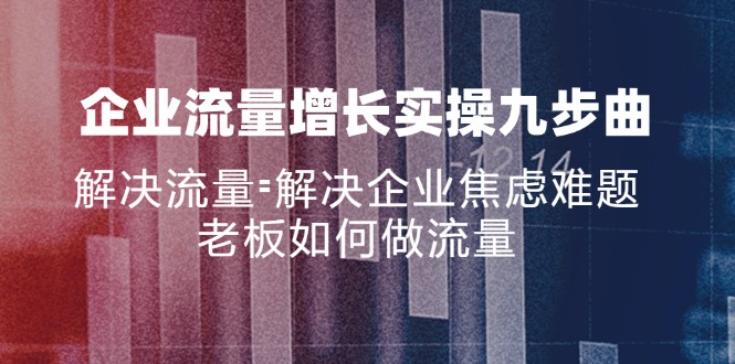 （11822期）企业流量增长实战九步曲，解决流量=解决企业焦虑难题，老板如何做流量-叮当猫聊项目