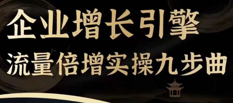企业增长引擎流量倍增实操九步曲，一套课程帮你找到快速、简单、有效、可复制的获客+变现方式，-叮当猫聊项目