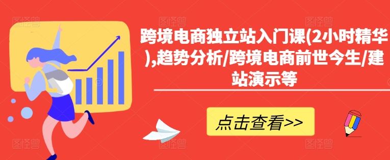 跨境电商独立站入门课(2小时精华),趋势分析/跨境电商前世今生/建站演示等-叮当猫聊项目