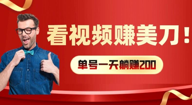 看视频赚美刀：每小时40+，多号矩阵可放大收益【揭秘】-叮当猫聊项目