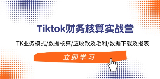 （11978期）Tiktok财务核算实战营：TK业务模式/数据核算/应收款及毛利/数据下载及报表-叮当猫聊项目