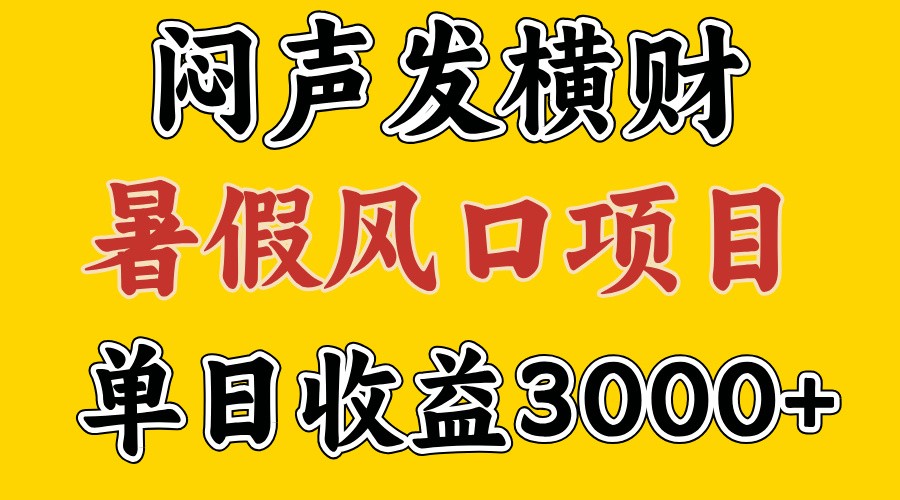 30天赚了7.5W 暑假风口项目，比较好学，2天左右上手-叮当猫聊项目