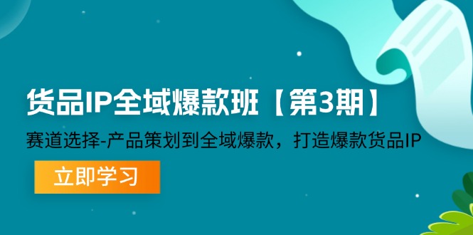 （12078期）货品-IP全域爆款班【第3期】赛道选择-产品策划到全域爆款，打造爆款货品IP-叮当猫聊项目