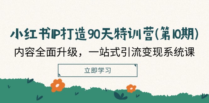 （12080期）小红书-IP打造90天特训营(第10期)：内容全面升级，一站式引流变现系统课-叮当猫聊项目
