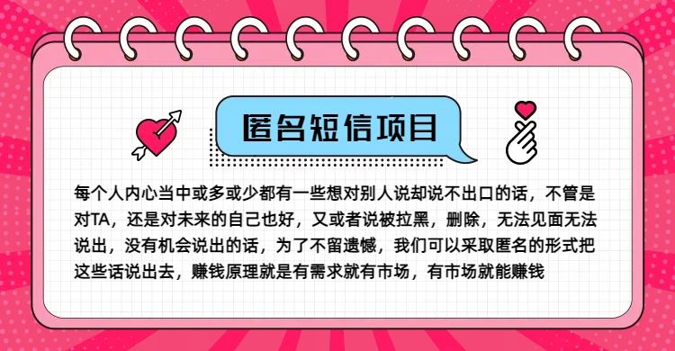 冷门小众赚钱项目，匿名短信，玩转信息差，月入五位数【揭秘】-叮当猫聊项目