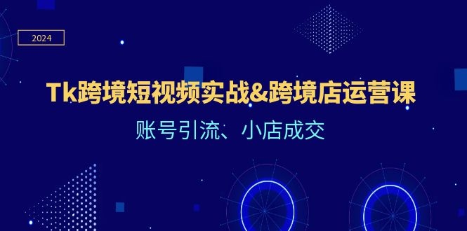 Tk跨境短视频实战&跨境店运营课：账号引流、小店成交-叮当猫聊项目