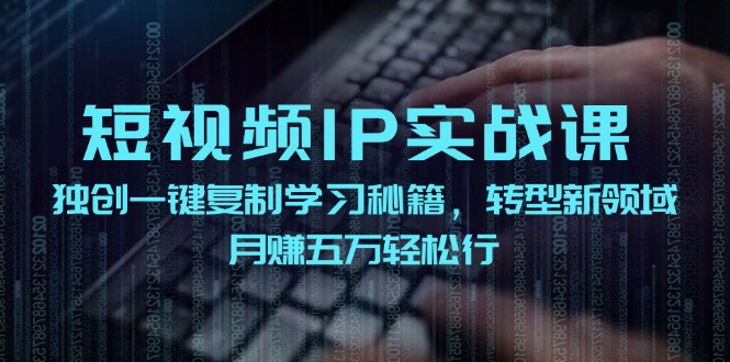 （12193期）短视频 IP实战课，独创一键复制学习秘籍，转战新领域，月赚五万轻松行-叮当猫聊项目