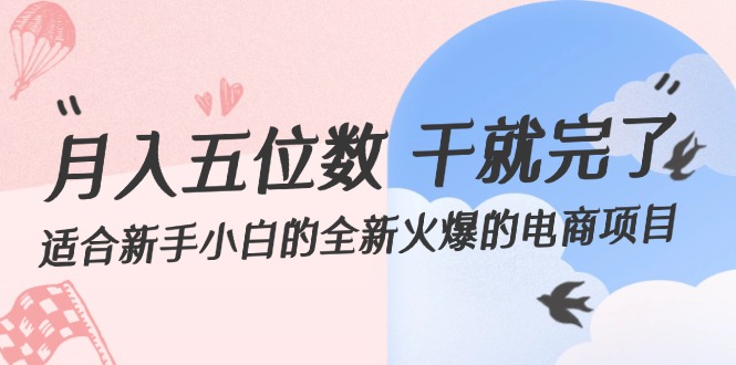 （12241期）月入五位数 干就完了 适合新手小白的全新火爆的电商项目-叮当猫聊项目
