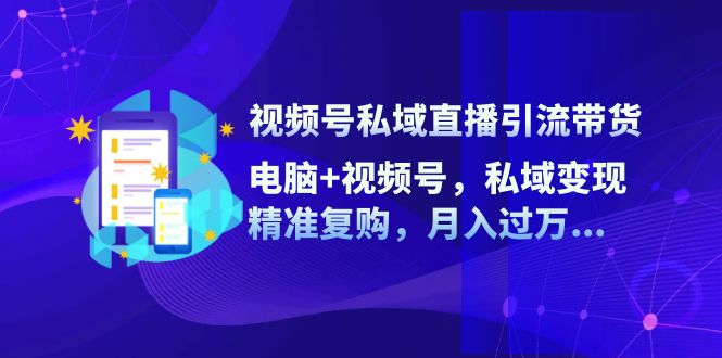 （12249期）视频号私域直播引流带货：电脑+视频号，私域变现，精准复购，月入过万…-叮当猫聊项目