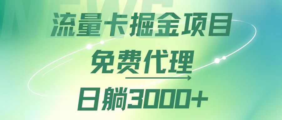 （12321期）流量卡掘金代理，日躺赚3000+，变现暴力，多种推广途径-叮当猫聊项目