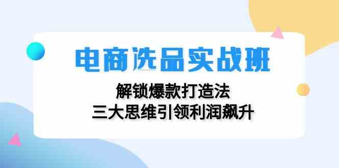 电商选品实战班：解锁爆款打造法，三大思维引领利润飙升-叮当猫聊项目
