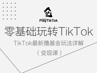 零基础玩转TiKToK变现课，TikTok最新撸基金玩法详解-叮当猫聊项目