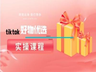 tiktok好物优选实操课程，好物分享操作技巧-叮当猫聊项目