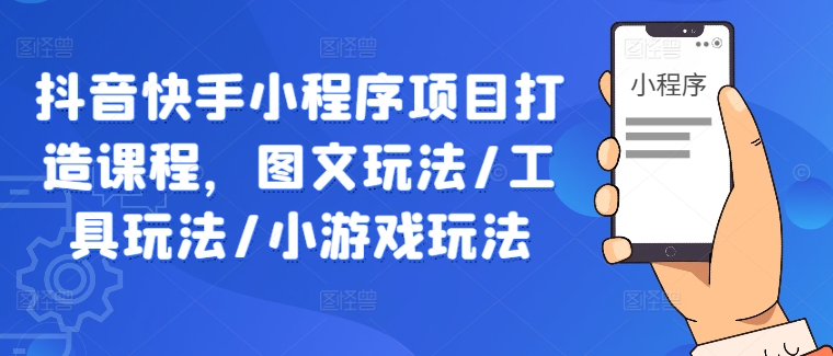 抖音快手小程序项目打造课程，图文玩法/工具玩法/小游戏玩法-叮当猫聊项目