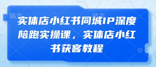 实体店小红书同城IP深度陪跑实操课，实体店小红书获客教程-叮当猫聊项目