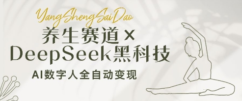 养生赛道+DeepSeek黑科技：AI数字人全自动变现，小白也能月入过W-叮当猫聊项目