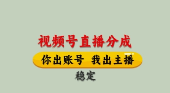 视频号直播分成，全程托管招募，单月轻松变现8k【揭秘】-叮当猫聊项目