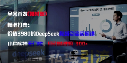 精准打击：价值3980的DeepSeek私域引流实操课，小白实操无门槛，日引精准粉300+-叮当猫聊项目