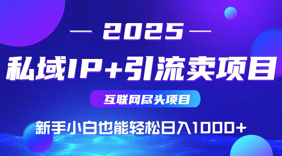 私域IP+卖项目，普通人小白也能轻松实现日入1000+-叮当猫聊项目
