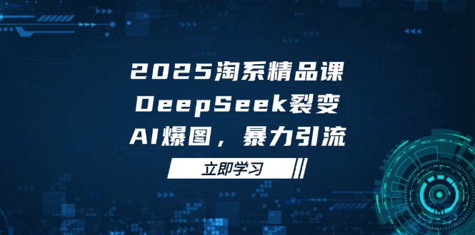 2025 淘系精品课，DeepSeek 裂变，AI 爆图，暴力引流-叮当猫聊项目