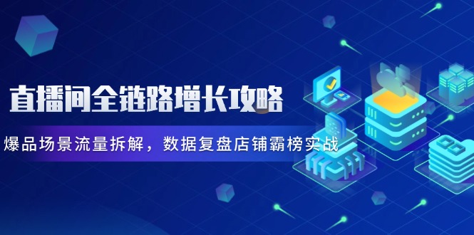 直播间全链路增长攻略，爆品场景流量拆解，数据复盘店铺霸榜实战-叮当猫聊项目