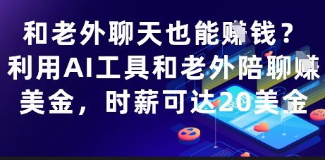 和老外聊天也能挣钱？利用AI工具和老外陪聊挣美金，时薪可达20刀-叮当猫聊项目