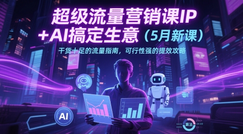 超级流量营销课IP+AI搞定生意(5月新课)干货十足的流量指南，可行性强的提效攻略-叮当猫聊项目