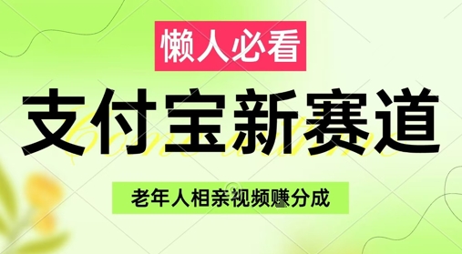 支付宝新赛道，利用老年人相亲视频，挣分成收益，轻松月入过W，操作简单-叮当猫聊项目
