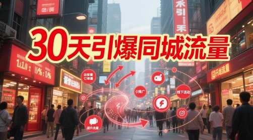 30天引爆同城流量：团购篇 认知篇 流量篇 来客篇 达人篇 老板人设IP篇 投流篇-叮当猫聊项目