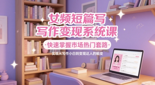 女频短篇写作变现系统课，快速掌握市场热门套路，实现从写作小白到变现达人的蜕变-叮当猫聊项目