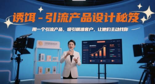 诱饵-引流产品设计秘笈，用一个引流产品，吸引精准客户，让他们主动找你-叮当猫聊项目