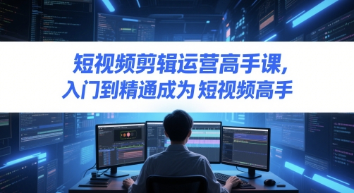 短视频剪辑运营高手课，入门到精通成为短视频高手-叮当猫聊项目