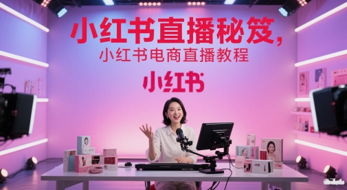 小红书直播秘笈，小红书电商直播教程-叮当猫聊项目