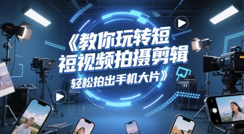 教你玩转短视频拍摄剪辑，轻松拍出手机大片-叮当猫聊项目