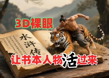 书本人物裸眼3D视频，新的玩法，流量超猛，保姆级教程-叮当猫聊项目
