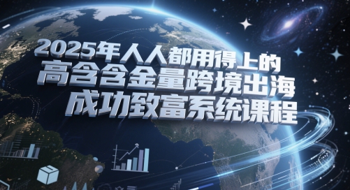 2025年人人都用得上的高含金量跨境出海成功致富系统课程-叮当猫聊项目