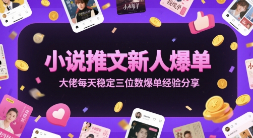 小说推文新人爆单大佬每天稳定三位数爆单经验分享-叮当猫聊项目