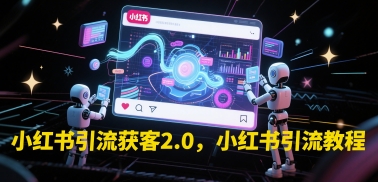 小红书引流获客2.0，小红书引流教程-叮当猫聊项目
