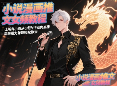 小说漫画推文女频教程，让所有小白从0成为行业内高手，简单暴力兼职轻松挣米-叮当猫聊项目