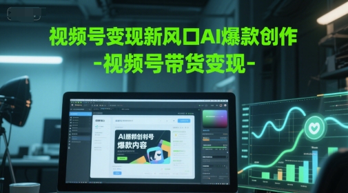 视频号变现新风口AI爆款创作-视频号带货变现-叮当猫聊项目