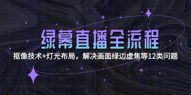 绿幕直播全流程：抠像技术+灯光布局，解决画面绿边虚焦等12类问题-叮当猫聊项目