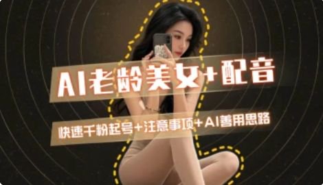 AI老龄美女涨粉+变现_快速千粉起号思路-叮当猫聊项目