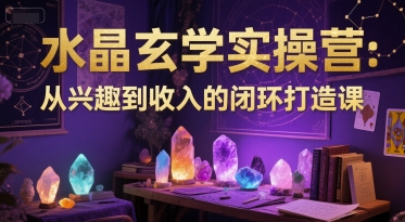 水晶玄学实操营：从兴趣到收入的闭环打造课-叮当猫聊项目