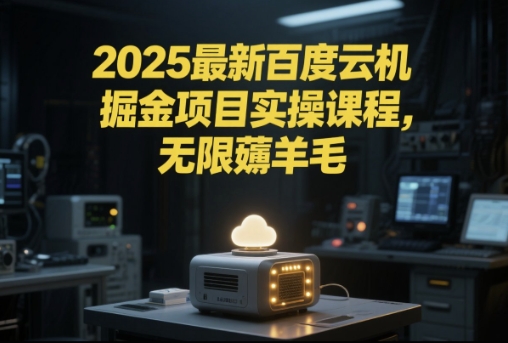 2025最新百度云机掘金项目实操课程单窗口保底5-10元月收益单窗口150+【揭秘】-叮当猫聊项目